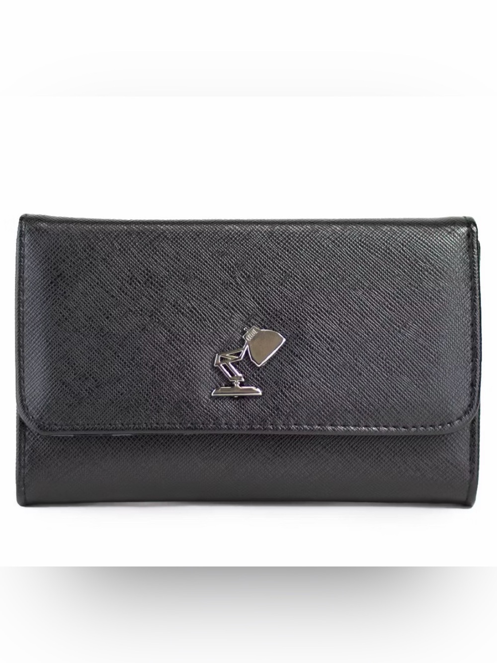 Pixar Women's Faux Leather Wallet with Silver Lamp Emblem